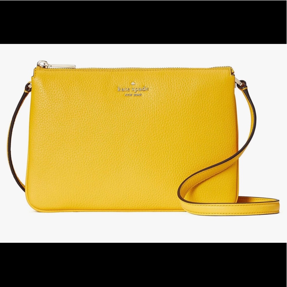 Kate Spade Yellow Triple Gusset Crossbody Bag NWT